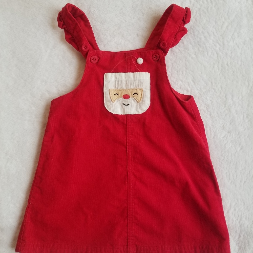 Carters Santa Overalls Dress for Baby Girls